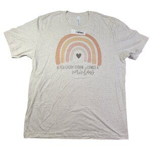T-shirt After Every Storm Rainbow Graphic XL Canvas Bella Blend New